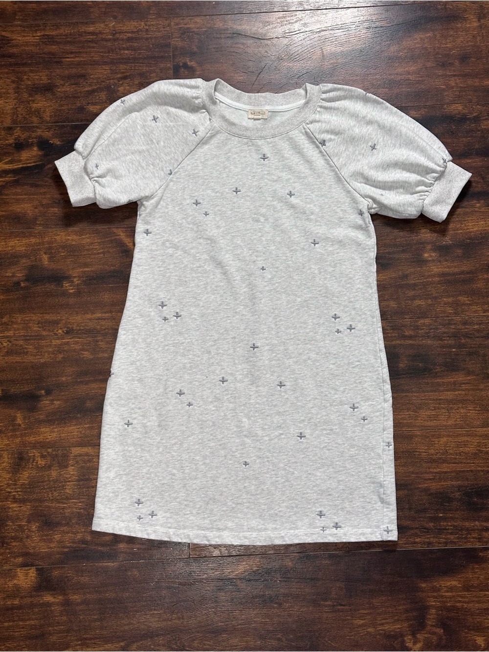 💕Hem & Thread 100% Cotton puff sleeve tee shirt dress ✨ size small EUC